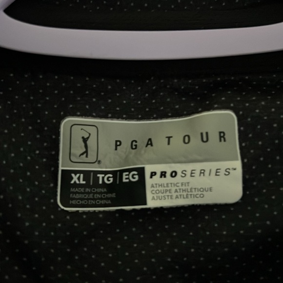 PGA Tour Black and Gray Polo Shirt Performance Fabric - Picture 3 of 3